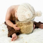 toddler wearing a funky hat
