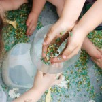 Sensory tub Rice activities