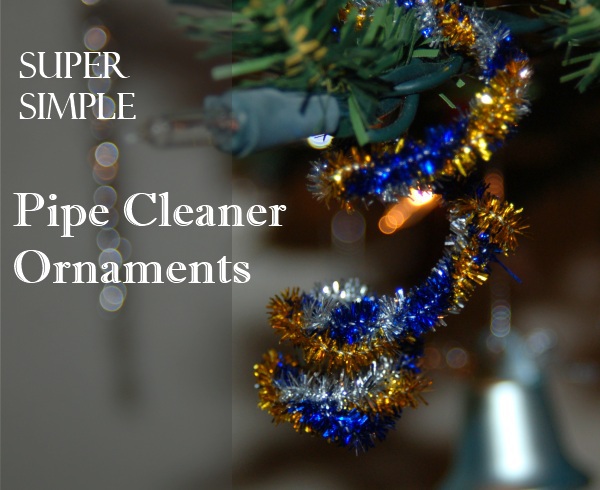 kid made pipecleaner ornament 