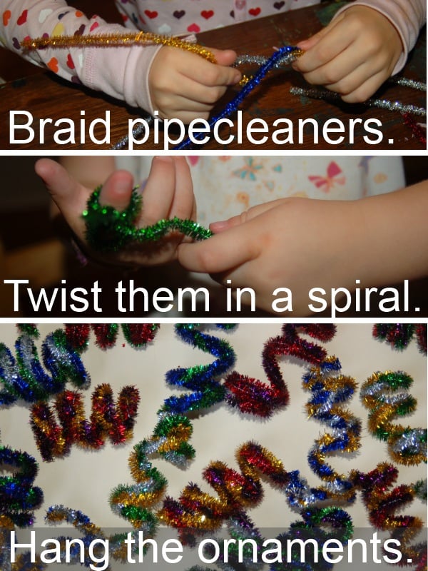 how to make pipecleaner ornaments