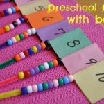 preschool math with beads
