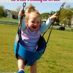 cute girl swinging