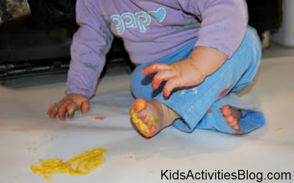 foot prints in paint