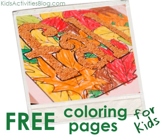 Printable Coloring Pages - Fall, Leaves & Scarecrows... AND ideas on how to encourage creativity with them