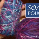 How to create a felted soap pouch - great for kids who drop slippery soap.