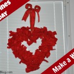 Kids can make a wreath for Valentines Day!
