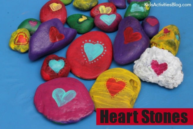 Kids can share the love this Valentine's Day with heart stones