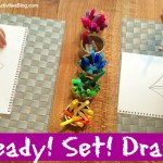 Fun family drawing game with simple drawing prompts