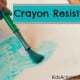 Crayon resist art for kids - Secret art with a white crayon