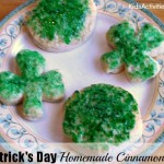 Yummy shamrock homemade cinnamon rolls for St Patricks Day!