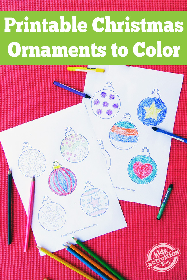 Printable Christmas Ornaments Free Kids Printable 