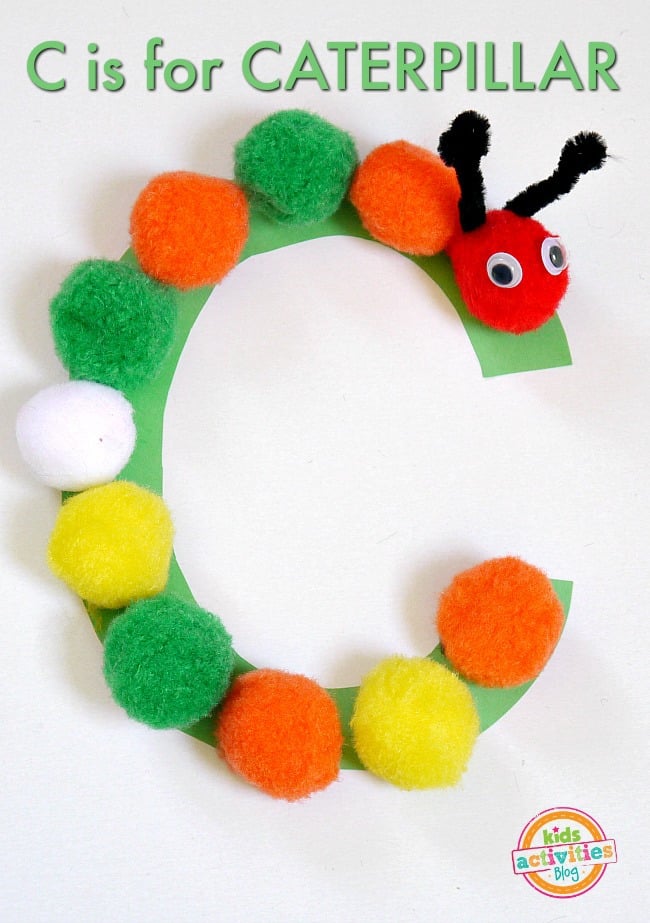 Pom Pom Caterpillar Craft