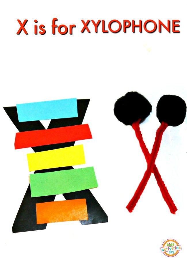 Letter X Craft- X Is For Xylophone Preschool Craft