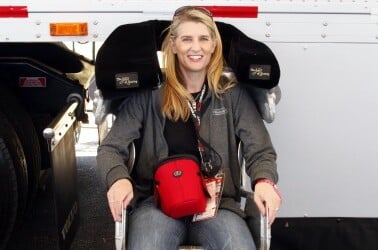 race car seat display at texas motor speedway