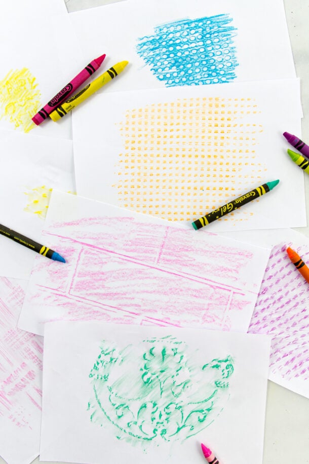 DIY Texture Rubbing Art Matching Game for Kids • Kids Activities Blog