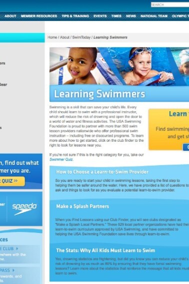 learning swimmers