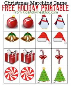 Fun Free Printable Christmas Matching Game | Kids Activities Blog