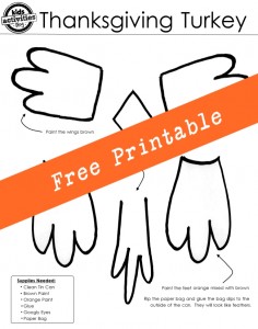 Thankful Turkey Can Craft with Printable Turkey Template | Kids ...