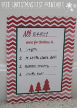 Free Chevron Printable Christmas List for Kids Kids Activities Blog