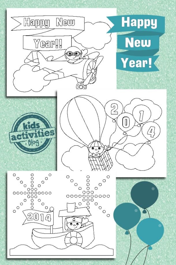 New Years Coloring Pages for Kids Kids Activities Blog