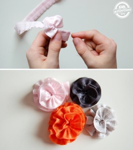 Pull Flower Ribbon Tutorial How to Make Easy Ribbon Flowers | Kids Activities Blog