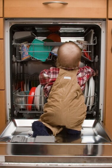 kids emptying the dishwasher - Kids Activities Blog