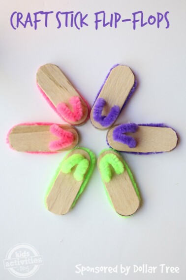Craft Stick Flip Flops in Honor of Dollar Tree Flip Flop Frenzy! Kids ...