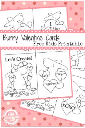 Adorable Bunny Valentine Cards {Free Kids Printable} Kids Activities Blog