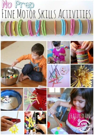 20 {No-Prep} Fine Motor Skills Activities Kids Activities Blog