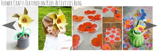 flower crafts featured on kids activities blog