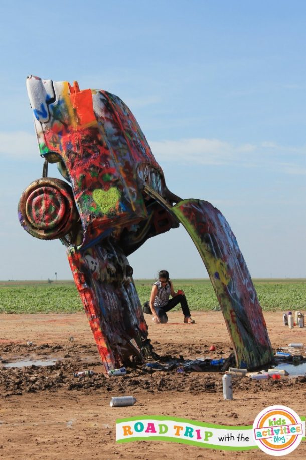 Spray Painting Cars With Kids At The Cadillac Ranch Kids Activities Blog