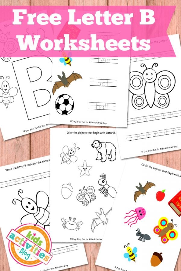 Free Letter B Worksheets for Preschool & Kindergarten | Kids Activities ...