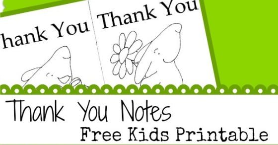 Bunny Thank You Notes {Free Printable!} | Kids Activities Blog
