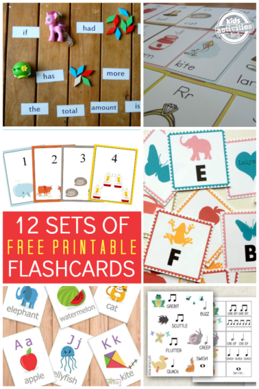 12 Sets of Free Printable Flashcards Your Child Will Love