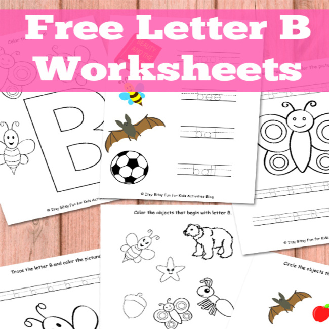 Free Letter B Worksheets For Preschool Kindergarten Kids Activities 
