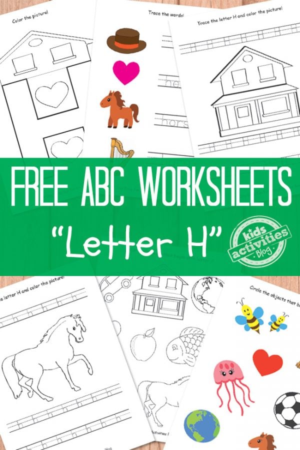 Free Letter H Worksheets For Preschool &amp; Kindergarten | Kids Activities ...