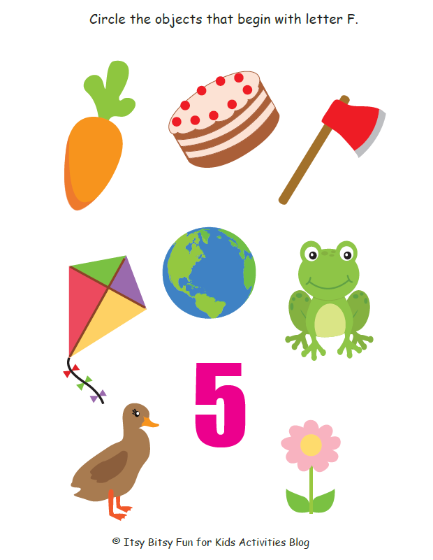 Free Letter F Worksheets For Preschool & Kindergarten Kids Activities