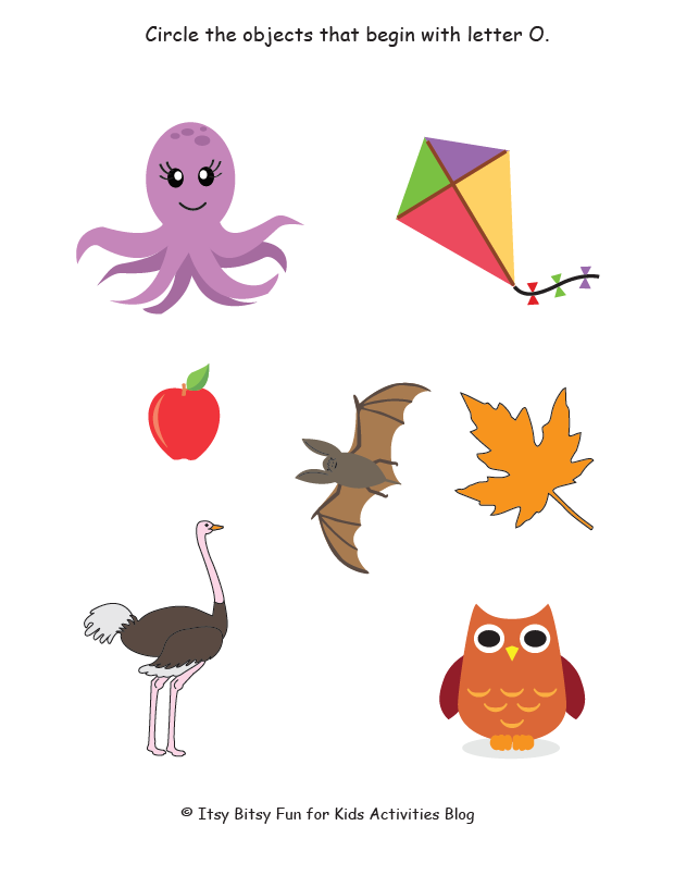 Free Letter O Worksheets For Preschool Kindergarten Kids Activities