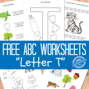 Free Letter T Worksheets For Preschool &amp; Kindergarten | Kids Activities ...