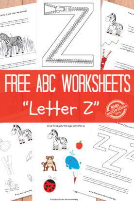 Free Letter Z Worksheets For Preschool &amp; Kindergarten | Kids Activities ...