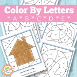 Easy Color By Letter Worksheets for Letters A, B, C, D &amp; E | Kids ...