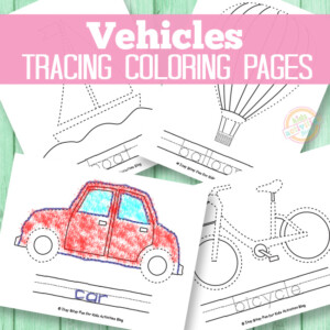 Vehicle Tracing Coloring Pages Kids Activities Blog