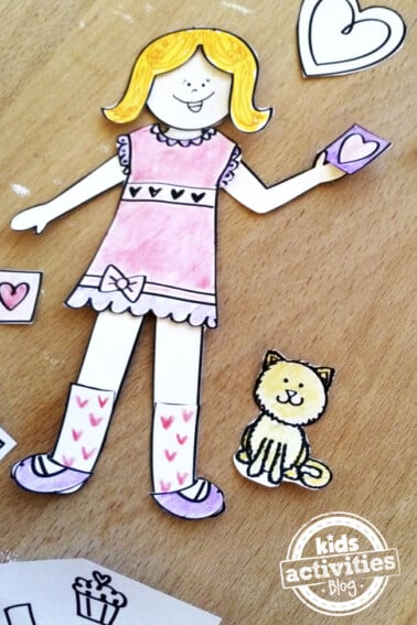 Cutest Paper Doll Printable Set with Pet Cat | Kids Activities Blog
