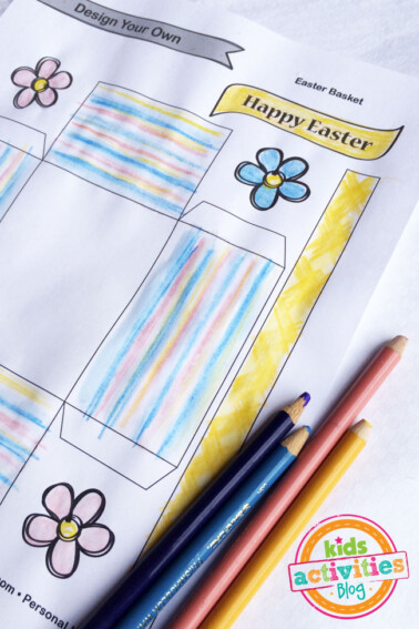 Free Easter Basket Template for Cute DIY Easter Basket Craft | Kids ...