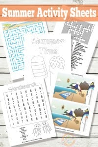 Printable Summer Activity Sheets | Kids Activities Blog
