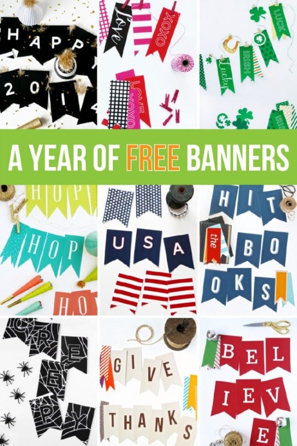Free Decorative Banners Year Round Printables Kids Activities Blog