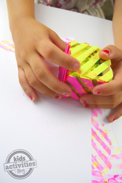 DIY Stamp Blocks Craft to Make a Homemade Card | Kids Activities Blog