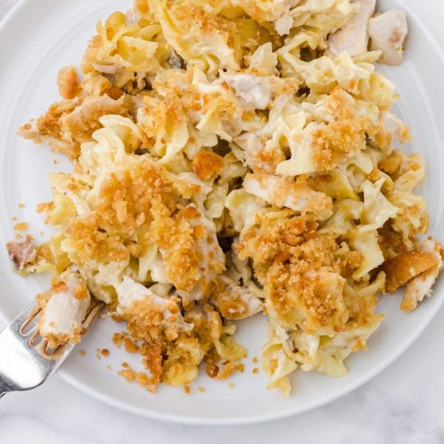 Chicken Noodle Casserole with Ritz Crackers • Kids Activities Blog