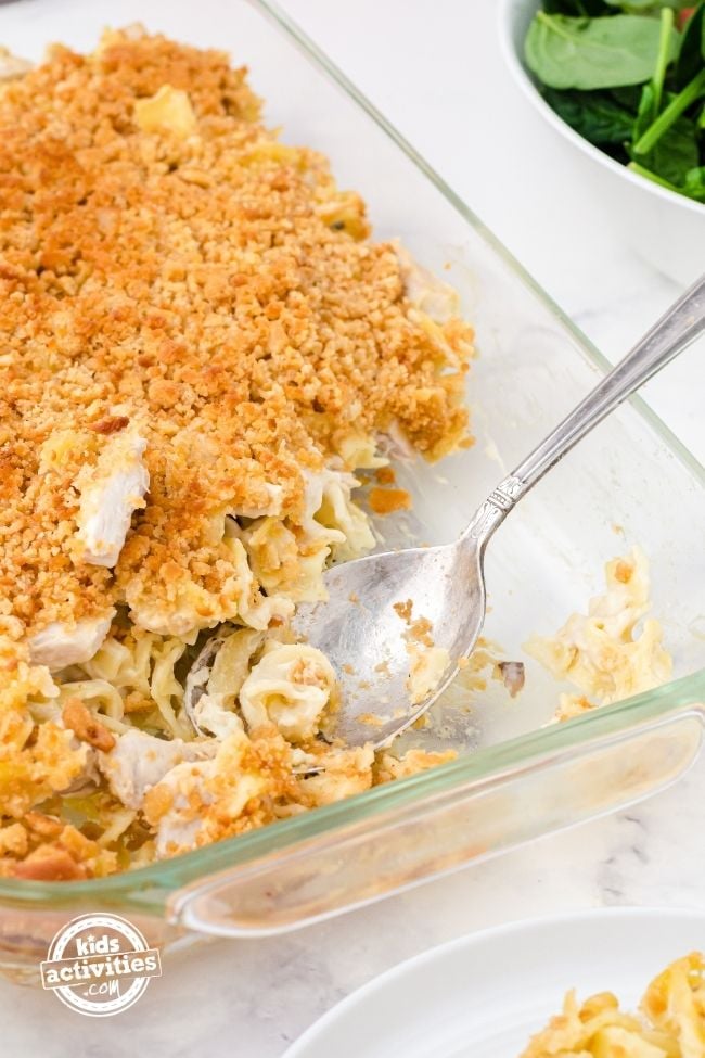 Chicken Noodle Casserole with Ritz Crackers • Kids Activities Blog