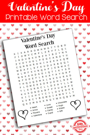 Fun & Free Printable Valentine's Day Word Search | Kids Activities Blog